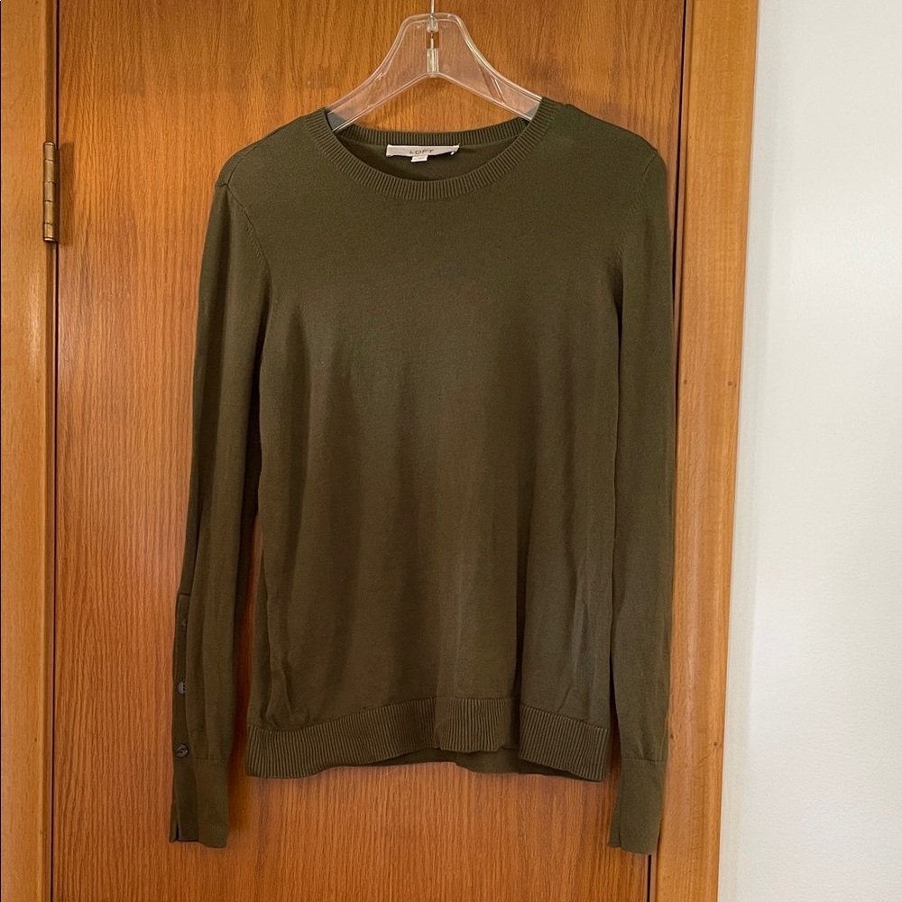LOFT Women’s Crewneck Sweater in Olive